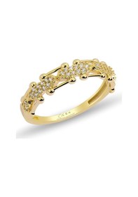 Resim Çgk Kuyumculuk Taşlı Tarz Altın Yüzük Yaldız 