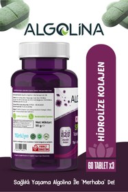 Resim Algolina Collagen+spirulina Tablet Takviye Edici Gıda -1260 Mg 60 Tablet-(kolajen Tip 123) (3 Adet) 