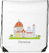 Resim DIYthinker Kadın İtalya Floransa Manzara Gümrük Landmark Ulusal Illüstrasyon Desen İpli Sırt Çantası İnce Çizgiler Alışveriş Yaratıcı Çanta Omuz Environ Tal Polyester Çanta, Çok renkli, One Size, sırt 