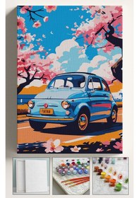 Resim Sayılarla Boyama Seti Numaralı Tuval Fırça Boya Dahil Kasnaklı Set 40x50 Cm - 500l 