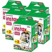 Resim Fujifilm Fuji Instax Mini 10x2 20 Sheets Fotoğraf Filmi 5 Paket (100 Poz) 