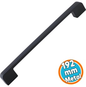 Resim Nzb Metal Kulp 192 mm -19.2 cm Mobilya Çekmece Mutfak Dolabı Dolap Kulpları Kulbu Siyah 