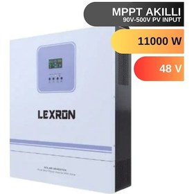 Resim Lexron 11 Kw 11000 W Watt 2 X 100a Tam Sınus Mppt Akıllı Inverter 120-500v Hv 