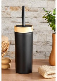 Resim Flora Bambu Desen Wc Klozet Fırçası Plastik, Tuvalet Banyo Wc Temizleme Fırçası Siyah Siyah 
