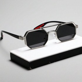 Resim Unisex Geometrik Metal Çerçeve Moda Gözlükleri - Şık AC Lensler, Çift Işın Tasarımı, Günlük Kullanım ve Hediye İçin Mükemmel, Günlük Moda Gözlükleri | Geometrik Çerçeve Gözlükleri | Dayanıklı Moda Gözlükleri 