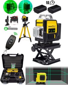 Resim BRANZEG 12 Yönlü 360 Derece Lazer Terazi Çizgi Hizalama Tripotlu Kumandalı 