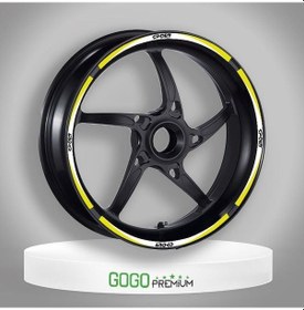 Resim Sarı Beyaz Sport Reflektörlü 1 Set Jant Şeridi 