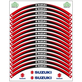 Resim SUZUKİ KIRMIZI SİYAH UYUMLU REFLEKTÖRLÜ JANT ŞERİDİ 
