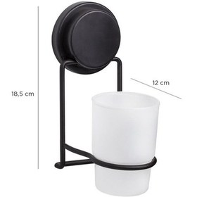 Resim Okyanus Home Magic Fix Sihirli Yapışkan Siyah Diş Fırçalık Siyah 