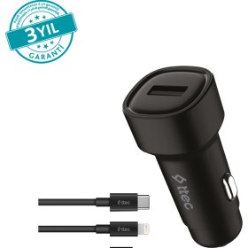 Resim Ttec Smartcharger 2.4A Trio Kablo Araç Şarj Aleti 
