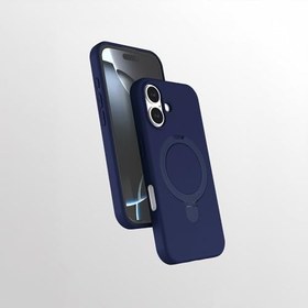 Resim Apple iPhone 17 İle Uyumlu Kılıf M-safe Şarj Özellikli Standlı Samara Kapak (lacivert) 