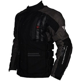Resim Venom Tourex Siyah Gri Su Geçirmez Kışlık Motosiklet Montu 
