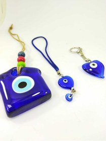 Resim cuaderno El Yapımı Nazar Boncuğu Seti Ev Duvar Dekoru Kalp Anahtarlık Araba Süsü Dikiz Ayna Süsü Hediyelik 