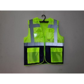 Resim HanedanAvm Reflektörlü Cepli Iki Renkli Mühendis Ikaz Yeleği 