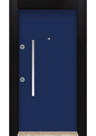 Resim MONO ÇELİK KAPI MN-6035 SAĞ MAVİ Dış İklim Kapısı 
