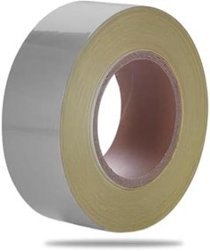 Resim Düz Desensiz Metalize Gri Renk Reflektörlü Bant Gece Parlayan En 5 cm 1 Metre İkaz Bandı Reflektif 