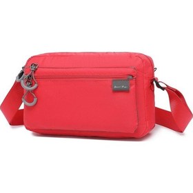 Resim Smart Bags Ekstra Hafif Kumaş Postacı Çantası Bc 3148 - Siyah Kırmızı 