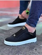 Resim WG Fashion Mp505 Bt Bağcıklı Ortopedik Yüksek/kalın Taban Erkek Sneaker Siyah 