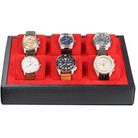 Resim Jul Deri Saat Display Kutusu - Siyah 