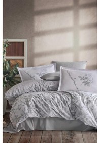 Resim Clasy Messina Gri Tek Kişilik %100 Pamuk Nevresim Takımı 