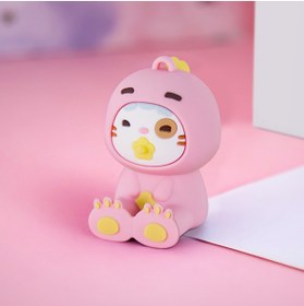 Resim BİPOWER E2m Sevimli Kedi Anahtarlıklı Telefon Standı Pudra 