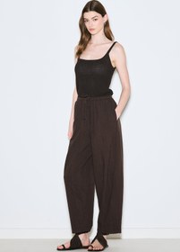 Resim Rustic Relaxed Trousers Dark Brown - DARK BROWN / M 
