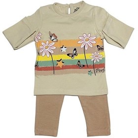 Resim Baby Pink Renkli Kız Çocuk Alt Üst Bej 