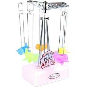 Resim Hareketli Uçaklı Kurmalı Hediyelik Küçük Müzik Kutusu Aleti 4741 