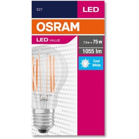 Resim Osram Vintage 75 Watt 1055 Lümen Ampul - Beyaz Işık 