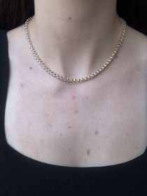 Resim Gold Baget Su Yolu Kolye 