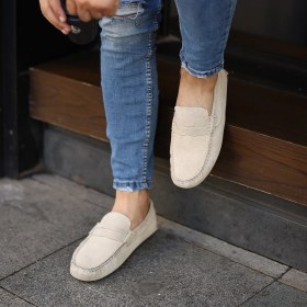 Resim Sail Laker's - Bej Süet Deri Erkek Loafer Ayakkabı 101-6055-11169 