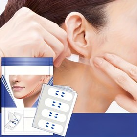 Resim 32 adet Anında Kaldırma Maskesi - Su Geçirmez Şeffaf Cilt Sıkılaştırma Yaması, Küçük Yüz Yaması - V Yüz Yaması - Kaldırma Görünmez Yama, Gözler, Çift Burun ve Boyun için Uygun 