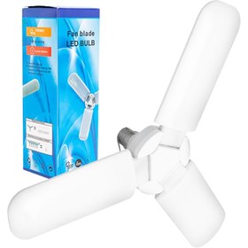 Resim Axe Tools Açılabilir 3 Kanatlı 60 Watt Daylight Beyaz Led Akü Maşalı 12 Volt Pervane Ampul AXE4-7L 