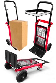 Resim MOONSHOP El Arabası Yük TaşımaYükseklik Ayarlı Çok Amaçlı El Arabası Yük Taşıma Arabası 90 Kg 