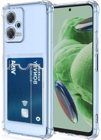 Resim Kvy Xiaomi Redmi Note 12 Pro 5g Kamera Korumalı Kartlıklı Setra Şeffaf Silikon Kılıf 