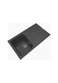Resim Polex Cristalüx Granit Evye P-02 Antrasit Tezgah Altı Ve Tezgah Üstü Mutfak Evyesi 85x49.5 CM 