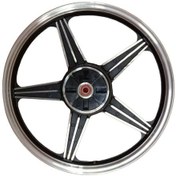 Resim CG125 SİYAH GENİŞ KAMPANA ARKA JANT KAPLİN LASTİKLİ 