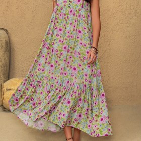 Resim Rusttydustty Bohemian Kadın Giyim Vintage Etnik Romantik Baskı Kesme Yama Desenli Düğme Detaylı Dantel Piliseli A-Kesim Etek Sanatsal Günlük Festival Tatil Plaj Rahat Hafif Doğal Şık Yüksek Kalite Ünlü Tavsiye Ramazan 