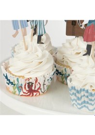 Resim Meri Meri - Pirate Ship Cupcake Kit - Korsan Gemisi Cupcake Seti - 24'lü 