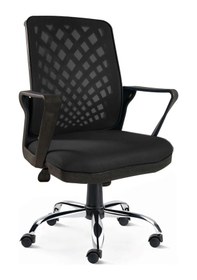 Resim Clk Home Fileli Petek Ofis Büro Bilgisayar Koltuğu Sandalyesi Siyah Krom Ayak Siyah 