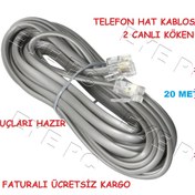 Resim 20 Metre 2 Yollu Hatli Modem Adsl Kablosu 