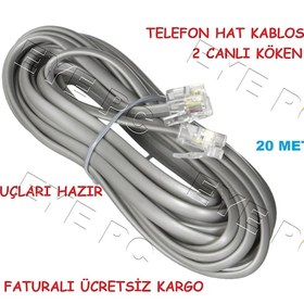 Resim 20 Metre 2 Yollu Hatli Modem Adsl Kablosu 