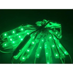 Resim Samsung 3 lü Led Modül 12 Volt Yeşil -10 Adet 