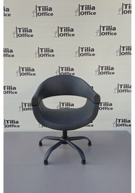 Resim Vera Kesim Tarama Çalışma Bekleme Koltuğu Siyah Yonca Sabit Ayak Siyah 