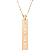 Resim Mina Silver Kişiye Özel Düz Sade Tarih Ve Harf Gümüş Bayan Altın Renk 