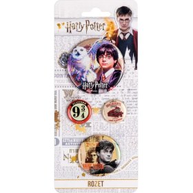 Resim Gifi Rozet & Broş Harry Potter Hogwarts Express 4 Adet Lisanslı 
