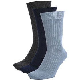 Resim Sportive 3'lü Erkek Lacivert Günlük Stil Çorap 25kuc004-lcı Mavi 