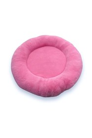 Resim Oto Aksesuarcım Yumuşak Tüylü Peluş Yuvarlak Evcil Hayvan Kedi Yatağı Minder 50cm Şeker Pembe 