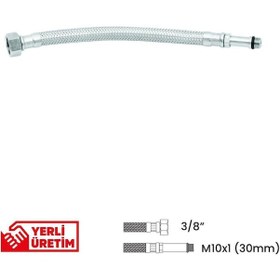 Resim Bağlantı Hortumu 3/8' ' -m10x1 30mm 70 Cm 
