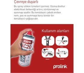 Resim Prolink AC20 Yağlı Kontak Sprey Prolink Temizleyici Yağlayıcı 